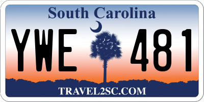 SC license plate YWE481