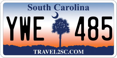 SC license plate YWE485