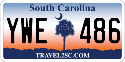 SC license plate YWE486