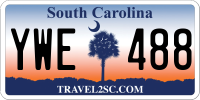 SC license plate YWE488