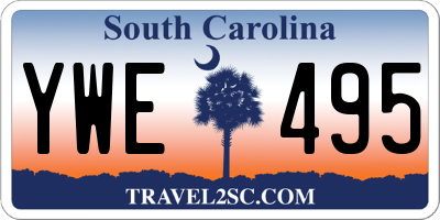 SC license plate YWE495