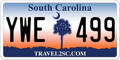 SC license plate YWE499