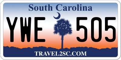 SC license plate YWE505