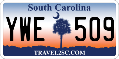 SC license plate YWE509
