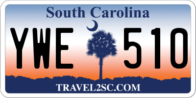 SC license plate YWE510
