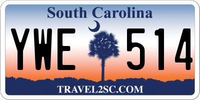 SC license plate YWE514