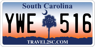 SC license plate YWE516