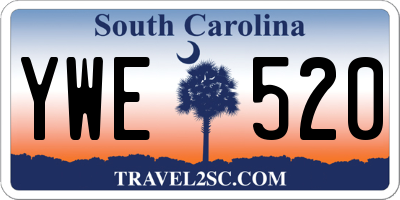 SC license plate YWE520