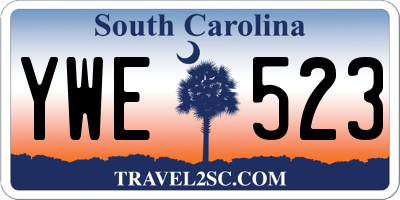 SC license plate YWE523