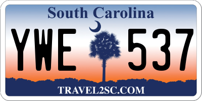 SC license plate YWE537