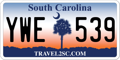 SC license plate YWE539