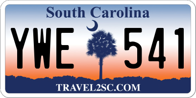SC license plate YWE541