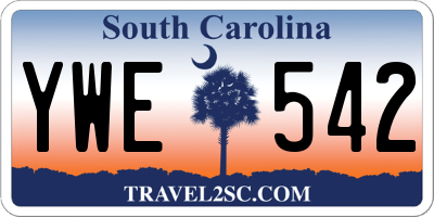 SC license plate YWE542