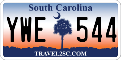 SC license plate YWE544