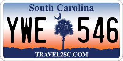 SC license plate YWE546