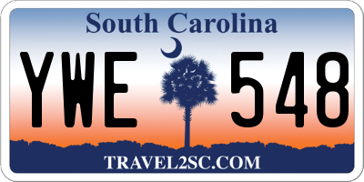 SC license plate YWE548