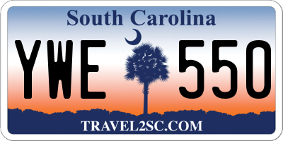 SC license plate YWE550