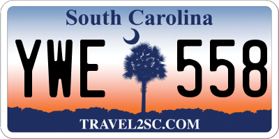 SC license plate YWE558