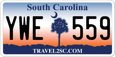 SC license plate YWE559