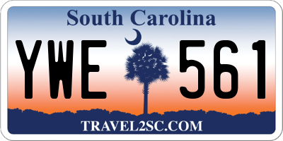 SC license plate YWE561