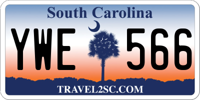SC license plate YWE566