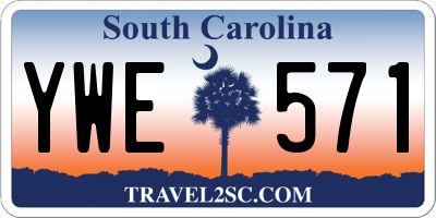 SC license plate YWE571