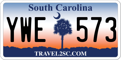 SC license plate YWE573