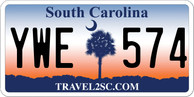 SC license plate YWE574