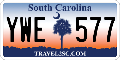 SC license plate YWE577