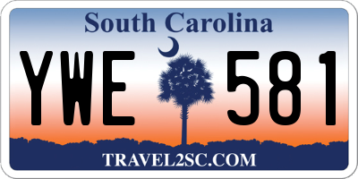 SC license plate YWE581