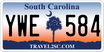 SC license plate YWE584