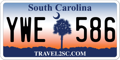 SC license plate YWE586