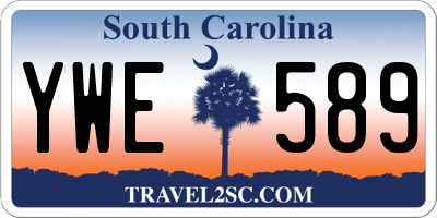 SC license plate YWE589