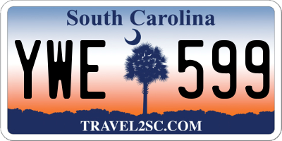 SC license plate YWE599