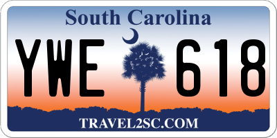 SC license plate YWE618