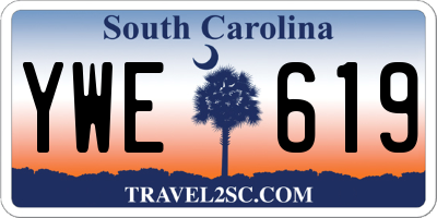 SC license plate YWE619