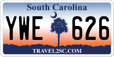 SC license plate YWE626