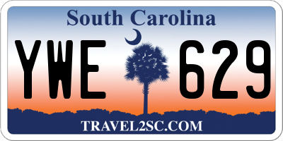 SC license plate YWE629