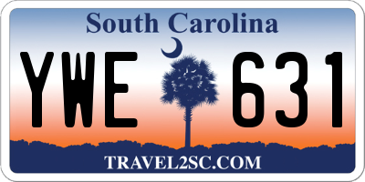 SC license plate YWE631