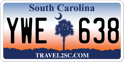 SC license plate YWE638