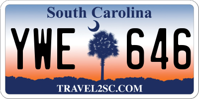 SC license plate YWE646