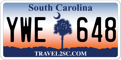 SC license plate YWE648