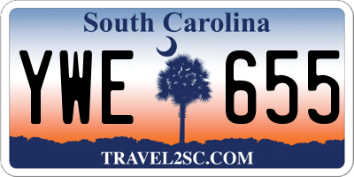 SC license plate YWE655