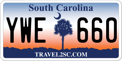 SC license plate YWE660