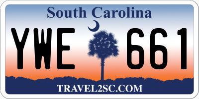 SC license plate YWE661