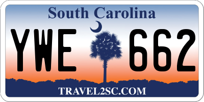 SC license plate YWE662