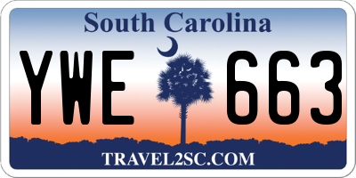 SC license plate YWE663