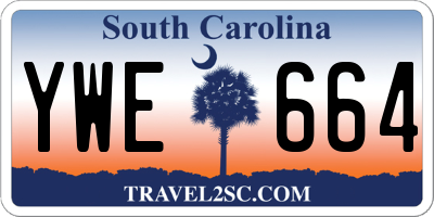 SC license plate YWE664