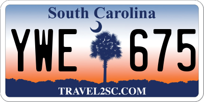 SC license plate YWE675