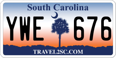 SC license plate YWE676